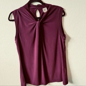 Anne Klein plum color size Large blouse